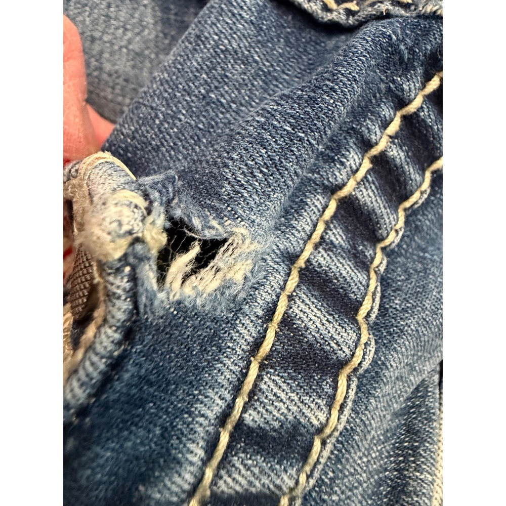 Vigoss Bootcut Jeans 8 Flag HoLeS Pocket Embroidered Stretch Boot Western Jean - Picture 5 of 16